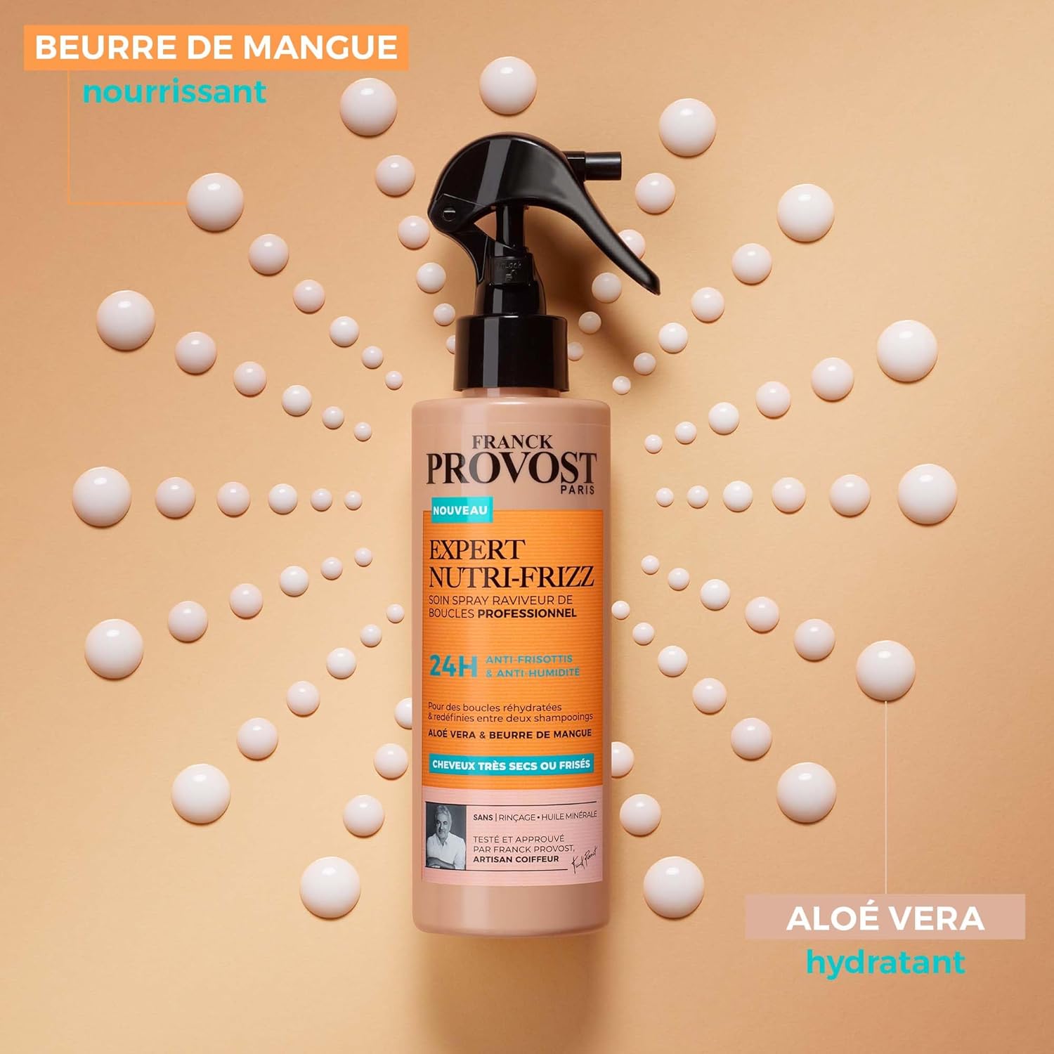 Franck Provost F. Provost Spray sans Rinçage sans Sulfate Expert Nutri-Frizz 190 ml - Image 4