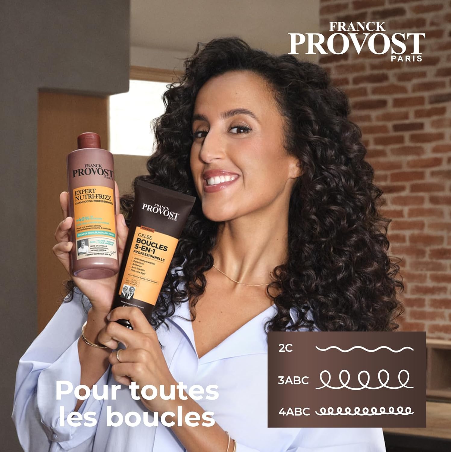 FRANCK PROVOST - Gelée Boucles 5-en-1 Professionnelle - Définition - Hydratation & Brillance - Formule Sans Silicone, Sulfate** Et Huile Minérale - 250ml - Image 4
