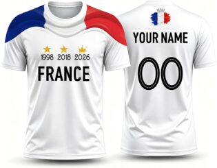 Maillot Football Personnalisable Coupe du Monde 2026, Maillot de Foot Homme Femme Enfant 6 équipes avec nom et numéro