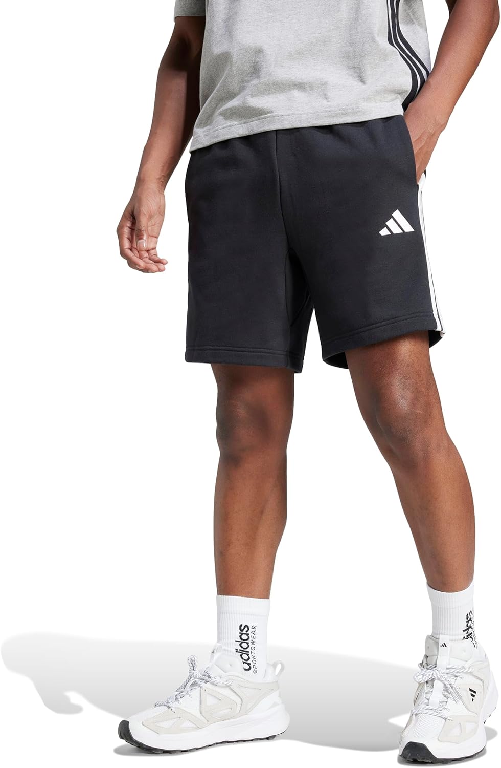 Adidas Homme Essential Three Stripes French Terry Short - Image 4