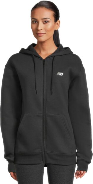 New Balance Sport Essentials Logo Fleece Full Zip - Noir