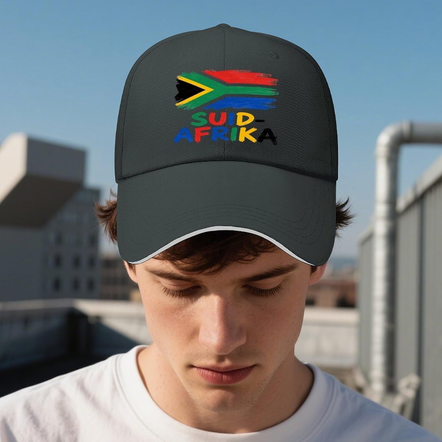 Casquette Snapback Réglable Afrique du Sud Drapeau National Tissu Haute Qualité Unisexe Coupe du Monde - Image 2