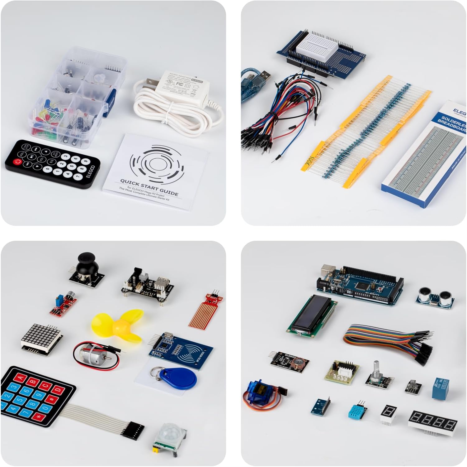 ELEGOO Mega R3 Kit de Démarrage Ultime Le Plus Complet avec Manuel d'Utilisation Français pour Débutants et Professionnels Compatible avec Arduino IDE - Image 3