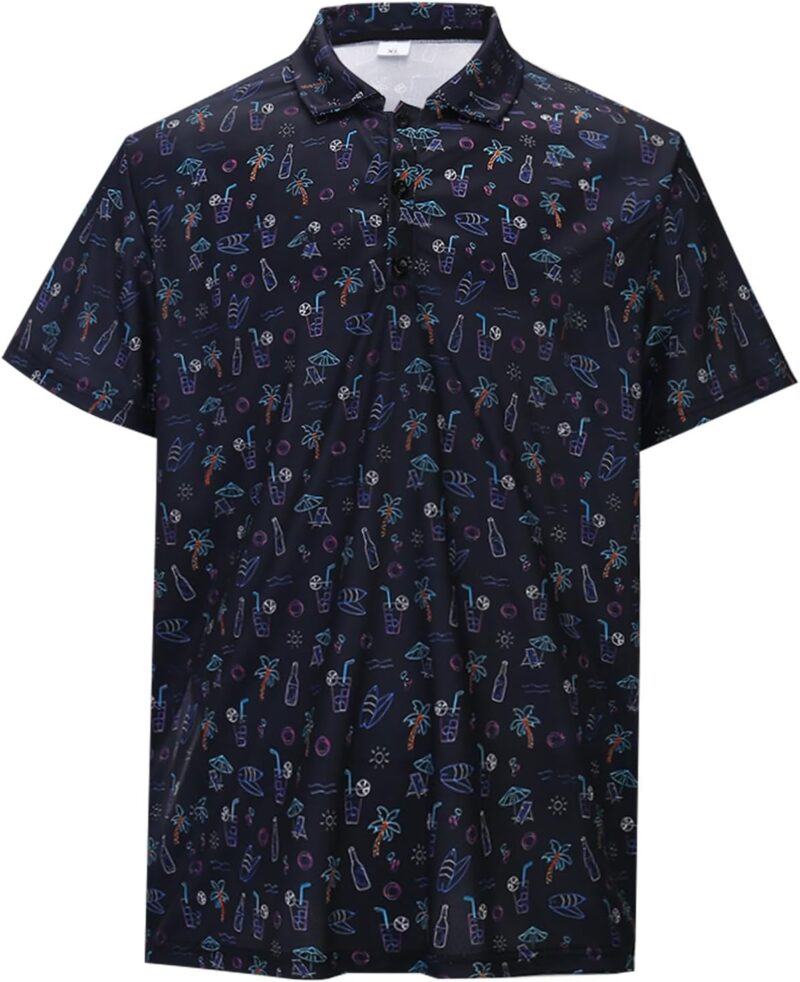 Générique Chemise d'été à pour Homme imprimé rétro Manches Courtes