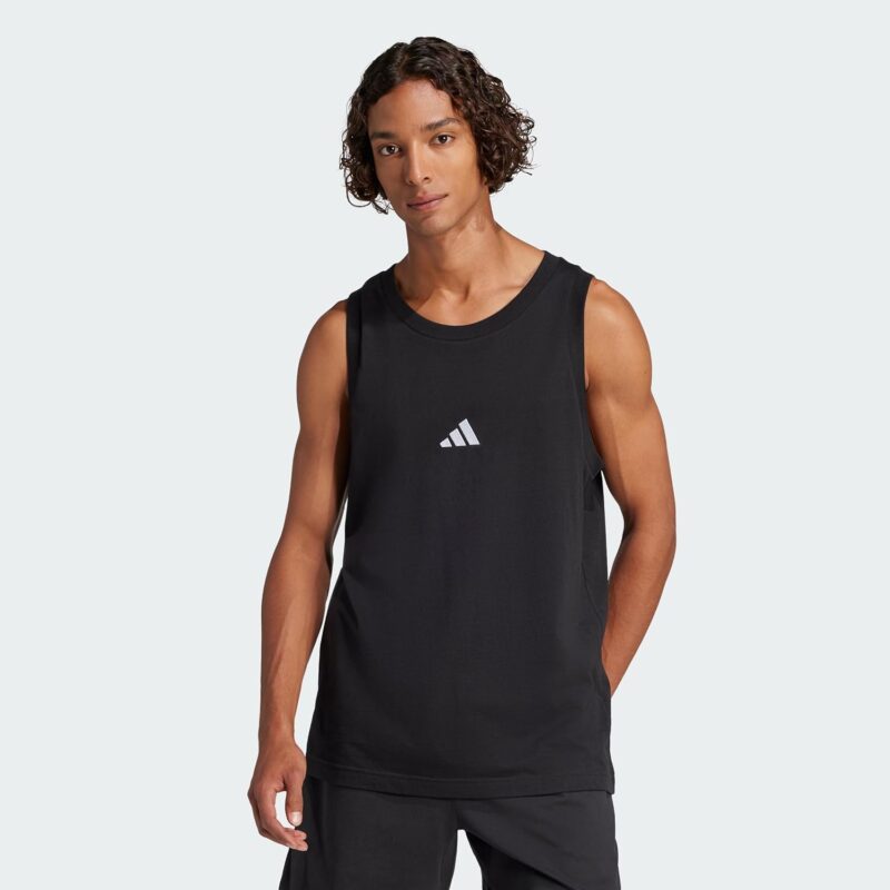 adidas Men's Essentials Small Logo Single Jersey Tank Top