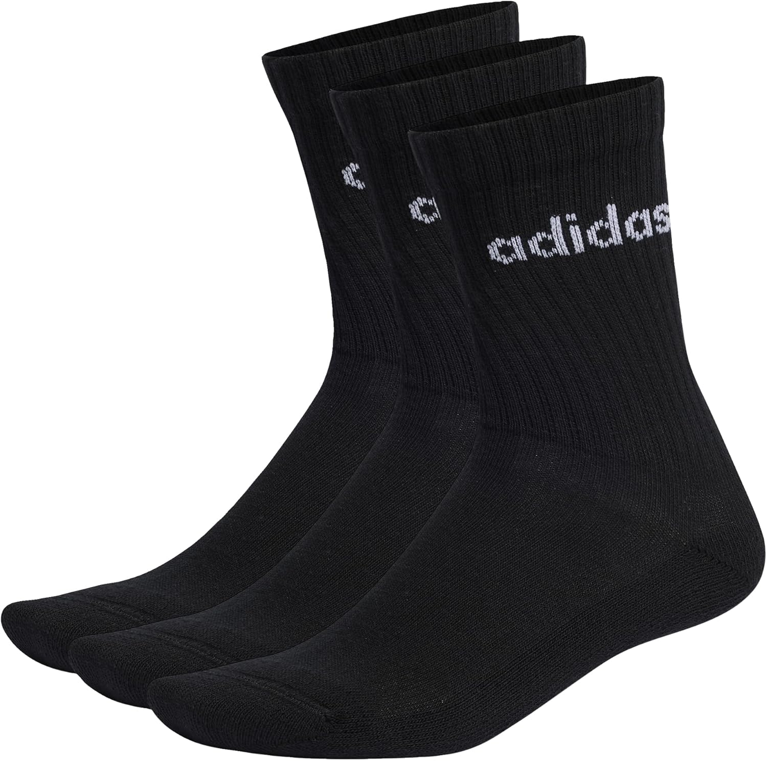 adidas Linear Crew Cushioned Socks 3 Pairs CHAUSSETTES Mixte - Image 3