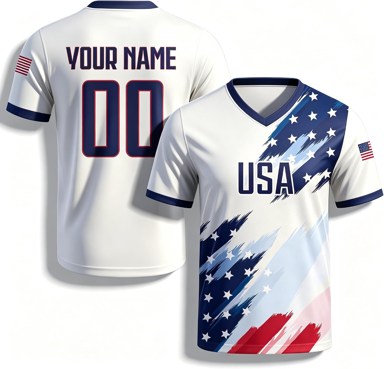Maillot de Football personnalisé Coupe du Monde 2026 – T-Shirt Manches Courtes avec nom, numéro et équipe, 8 Couleurs, Haut décontracté pour l’été, Tenue familiale