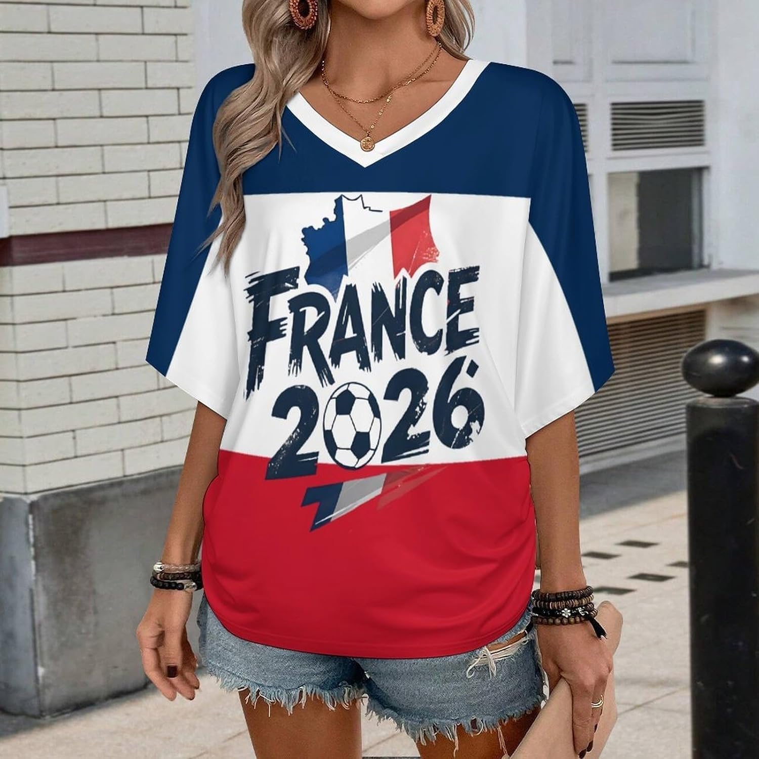 Maillot de Foot 2026 Tee Shirt Femmes T-Shirt Fan Musique Mode Streetwear Impression 3D Haut Plusieurs Modèles Disponibles Cadeaux pour Fans T Shirt d'été pour Les Fans de Football Maillot Supporter - Image 3