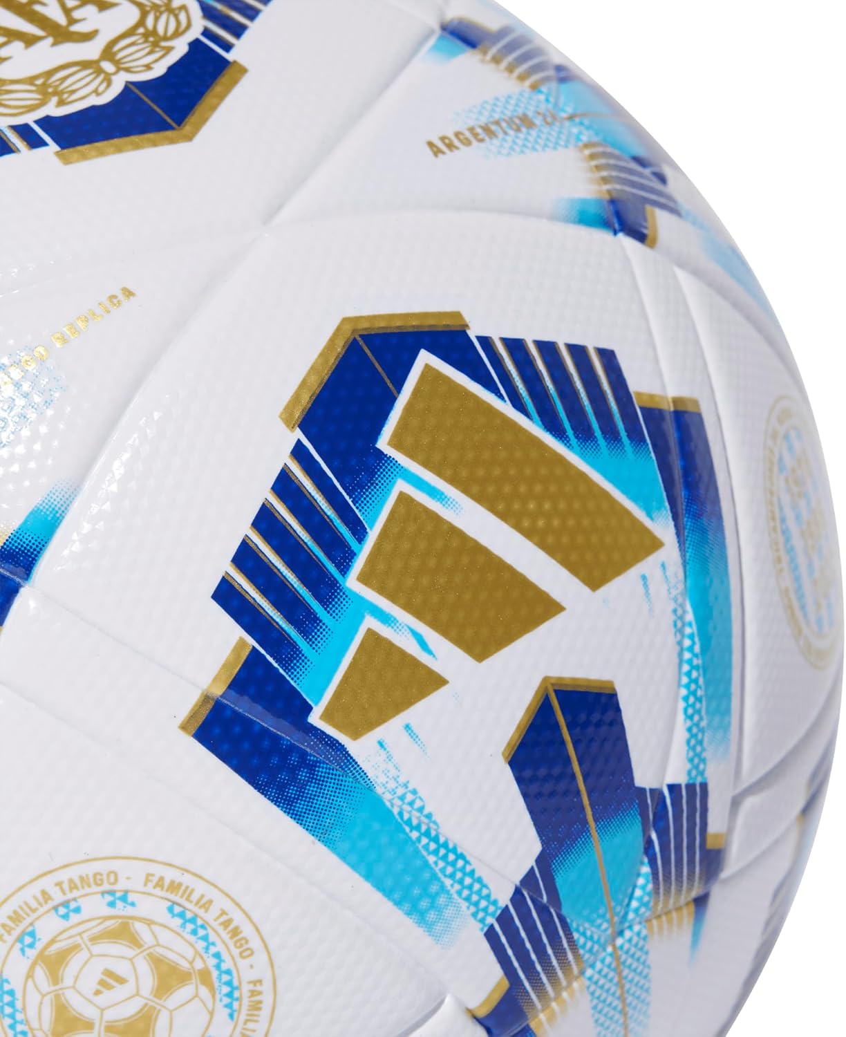 Adidas Ballon de la Ligue d'Argentine Unisexe pour Adulte, Blanc/Pantone/Bleu lucide/doré métallisé - Image 2