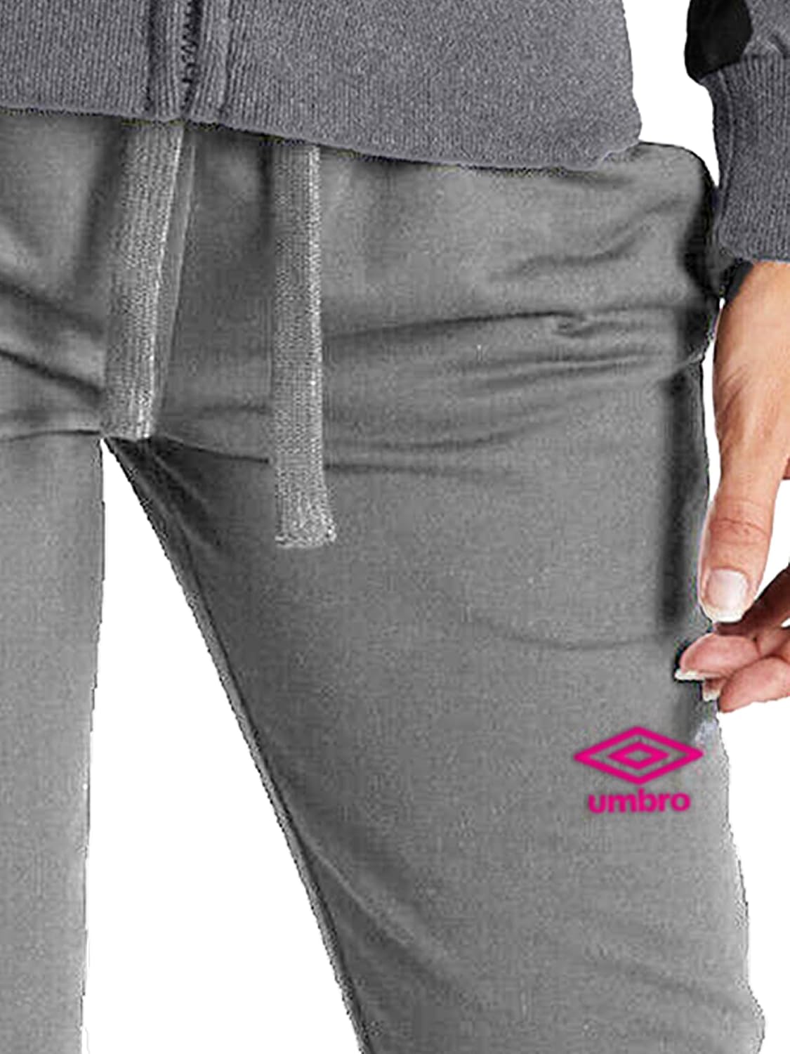Umbro - Pantalon en peluche de survêtement long, jogging en coton chaud pour femme, sport idéal pour la maison, la gym, la course, les activités sportives, le jogging et les loisirs - Image 2