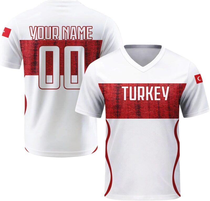 Personnalisable Maillot de Football avec nom et numéro, Tenue d'équipe Street Mixte Homme et Femme, Uniforme Sport pour Supporters de Football internationaux