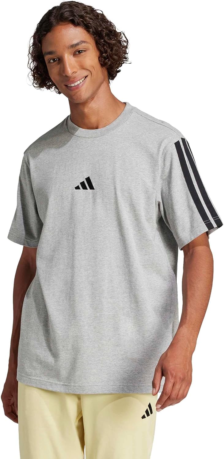Adidas Essentials Three Stripes Single Jersey Tee T-Shirt Homme (Lot de 1) - Image 4