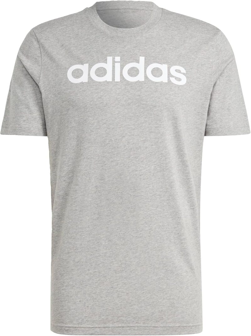 Adidas Essentials Men's Jersey T-Shirt with Embroidered Linear Logo T-Shirt