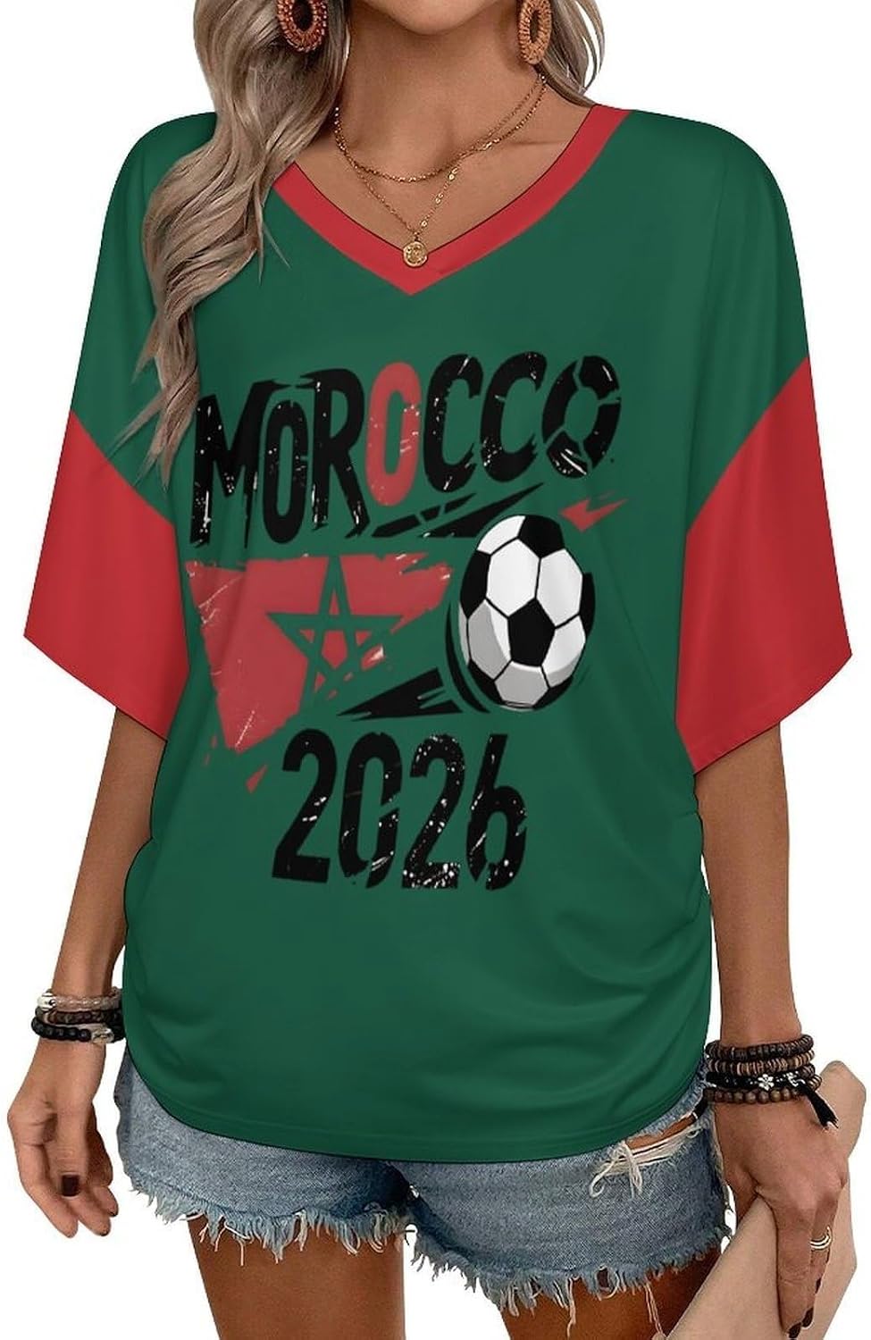 Maillot de Foot 2026 Tee Shirt Femmes T-Shirt Fan Musique Mode Streetwear Impression 3D Haut Plusieurs Modèles Disponibles Cadeaux pour Fans T Shirt d'été pour Les Fans de Football Maillot Supporter - Image 2