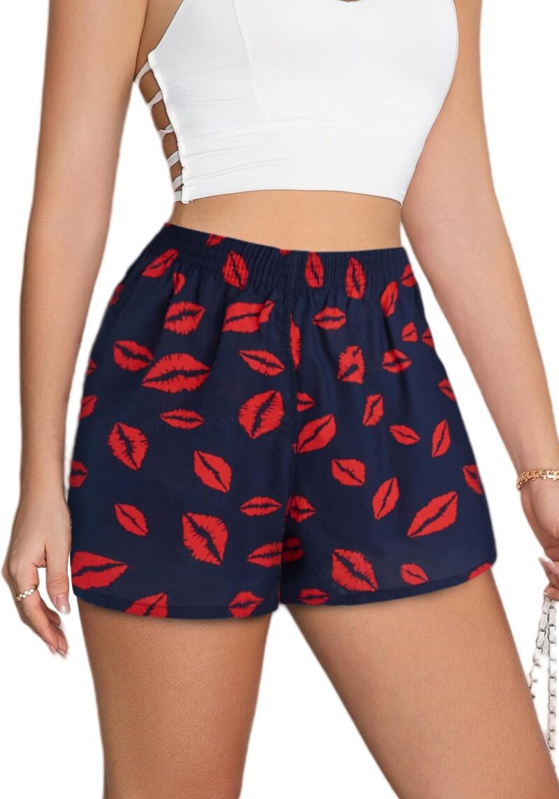 Femmes Boxer Shorts Coton Imprimé Boxer Shorts Tressé Fun Respirant Transpiration Multicouleur Pyjama pour Femmes XS-XL