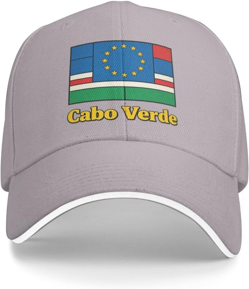 Casquette De Baseball Fashion Mixte Chapeau Protection Solaire Cabo Verde Drapeau National pour Sorties Activités Outdoor Design Chic avec Doublure Oxford Confortable Taille Réglable Coupe du Monde