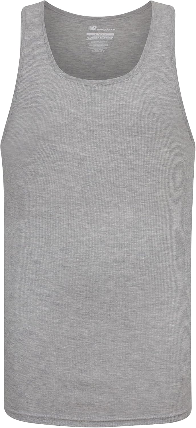 New Balance Cotton Performance Rib Sleeveless Tank Top Undershirt (3 Pack Or 4 Pack) Tricot Homme (Lot de 4) - Image 4