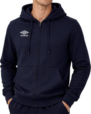 71syGYLaqL._AC_SL1500_.jpg Umbro - Sweat à Capuche Homme, Fermeture zippée intégrale, Poches Kangourou, Coton Doux, Coupe Confortable, Sweat Sport et Casual