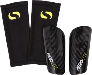 Sondico Unisexe Aerolite Shin Guards sport Noir/Jaune Large