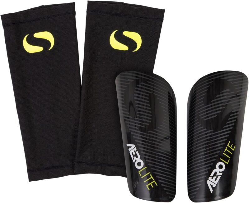 Sondico Unisexe Aerolite Shin Guards sport Noir/Jaune Large