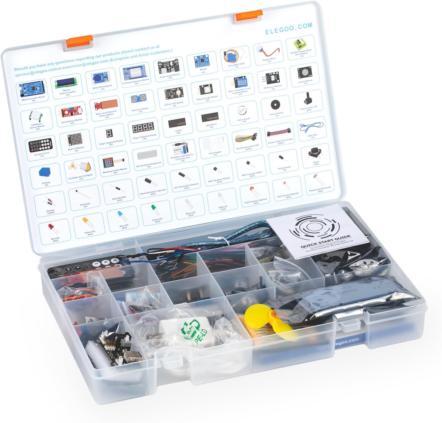 ELEGOO Mega R3 Kit de Démarrage Ultime Le Plus Complet avec Manuel d'Utilisation Français pour Débutants et Professionnels Compatible avec Arduino IDE - Image 2