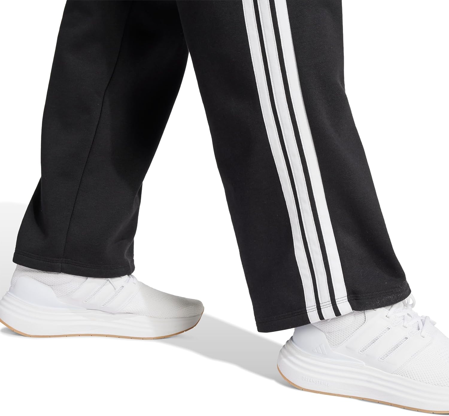 Adidas Femme Essentials 3-Stripes Open Hem Fleece Pants - Image 4