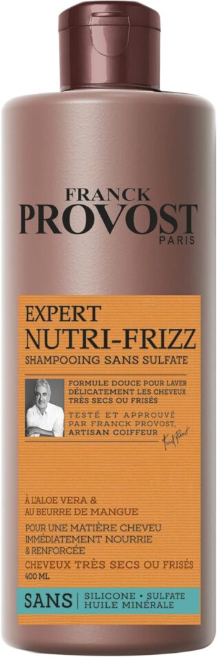 71wgPi0SLXL._AC_SL1500_.jpg Franck Provost EXPERT NUTRI-FRIZZ Shampoing professionnel sans sulfate pour cheveux secs ou frisés