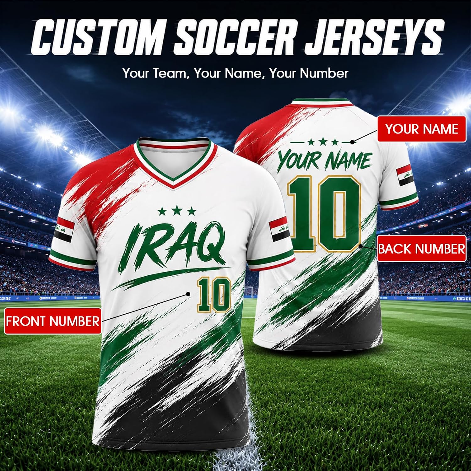 Personnalisation Maillot de Foot Enfant Adultes pour Supporters Coupe du Monde 2026, Personnalisable Maillot Foot nom, numéro, pour Entraînements, Matchs - Image 4