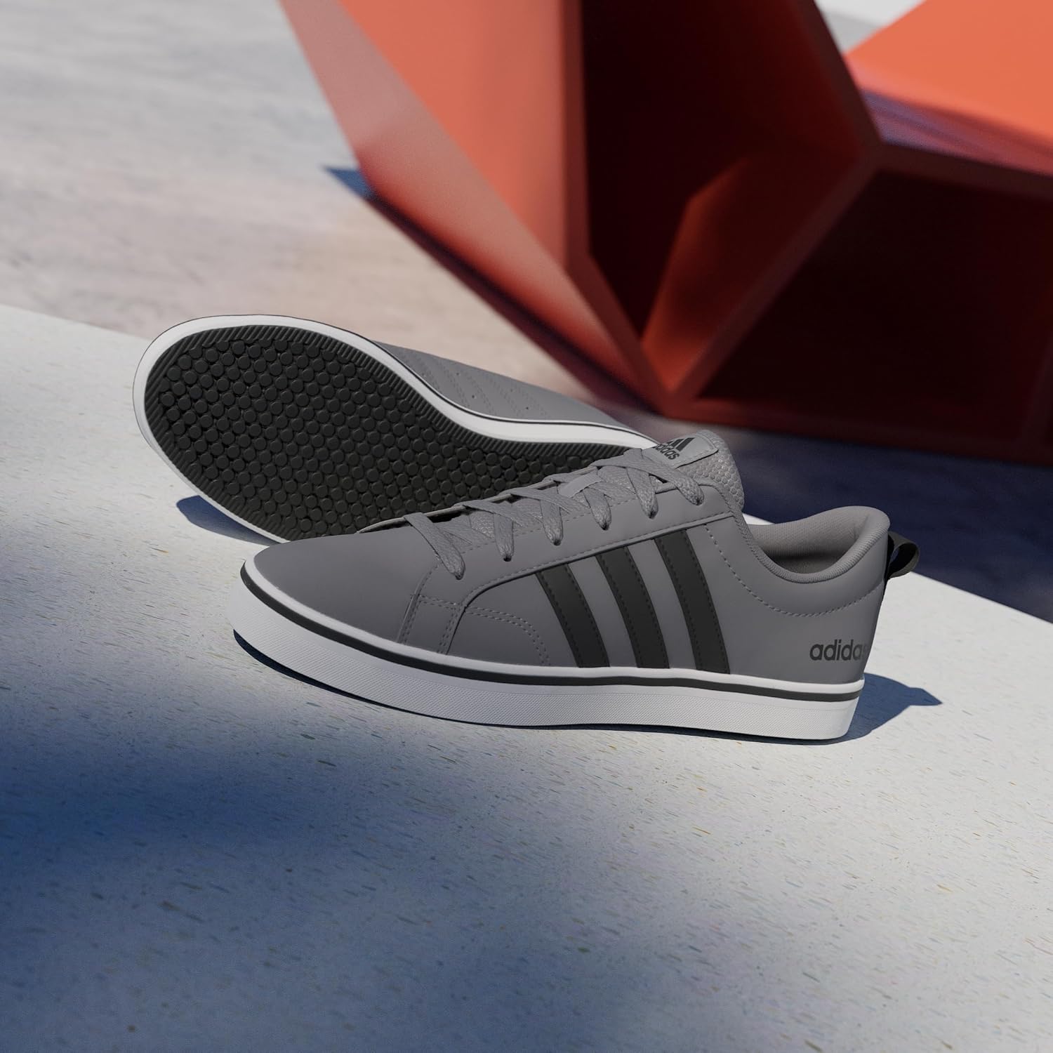 adidas Homme Vs Pace 2.0 Shoes, Grey Three/Core Black/Cloud White, 43 1/3 EU - Image 2