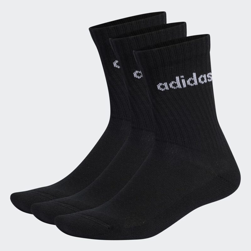 adidas Linear Crew Cushioned Socks 3 Pairs CHAUSSETTES Mixte