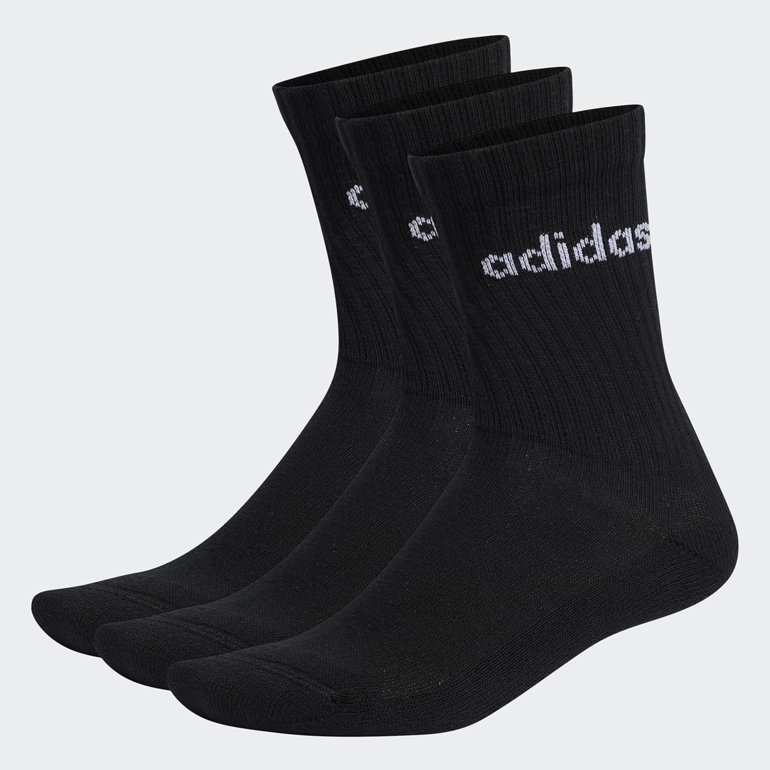 adidas Linear Crew Cushioned Socks 3 Pairs CHAUSSETTES Mixte
