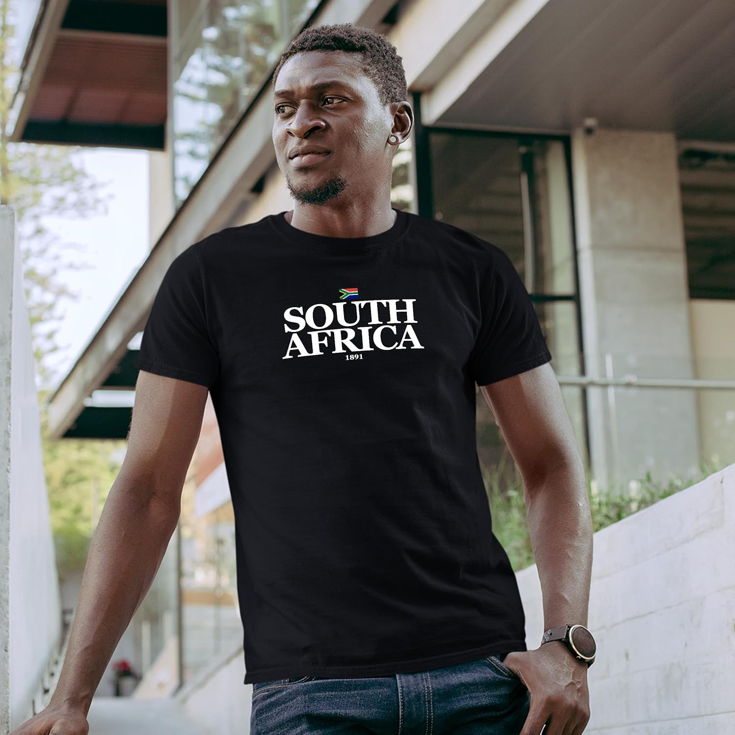 T-shirt rétro Afrique du Sud 1891 pour homme - Football supporters du monde - Image 2