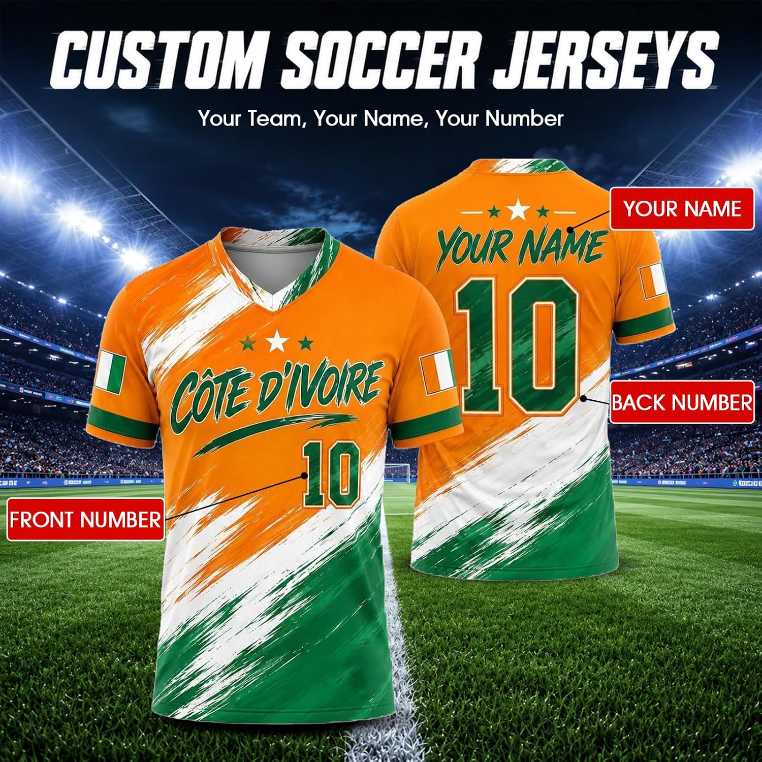 Maillot de Foot personnalisé pour Coupe du Monde 2026 Homme Femme Enfant - Image 4