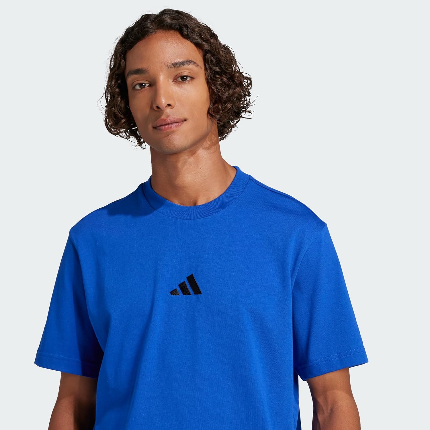 Adidas Men's Essentials Small Logo Single Jersey Tee - Image 3