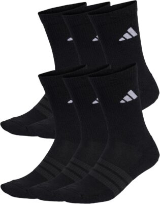 81X7KadtGKL._AC_SL1500_.jpg adidas Unisex Chaussettes matelassées mi-mollet (6 paires)