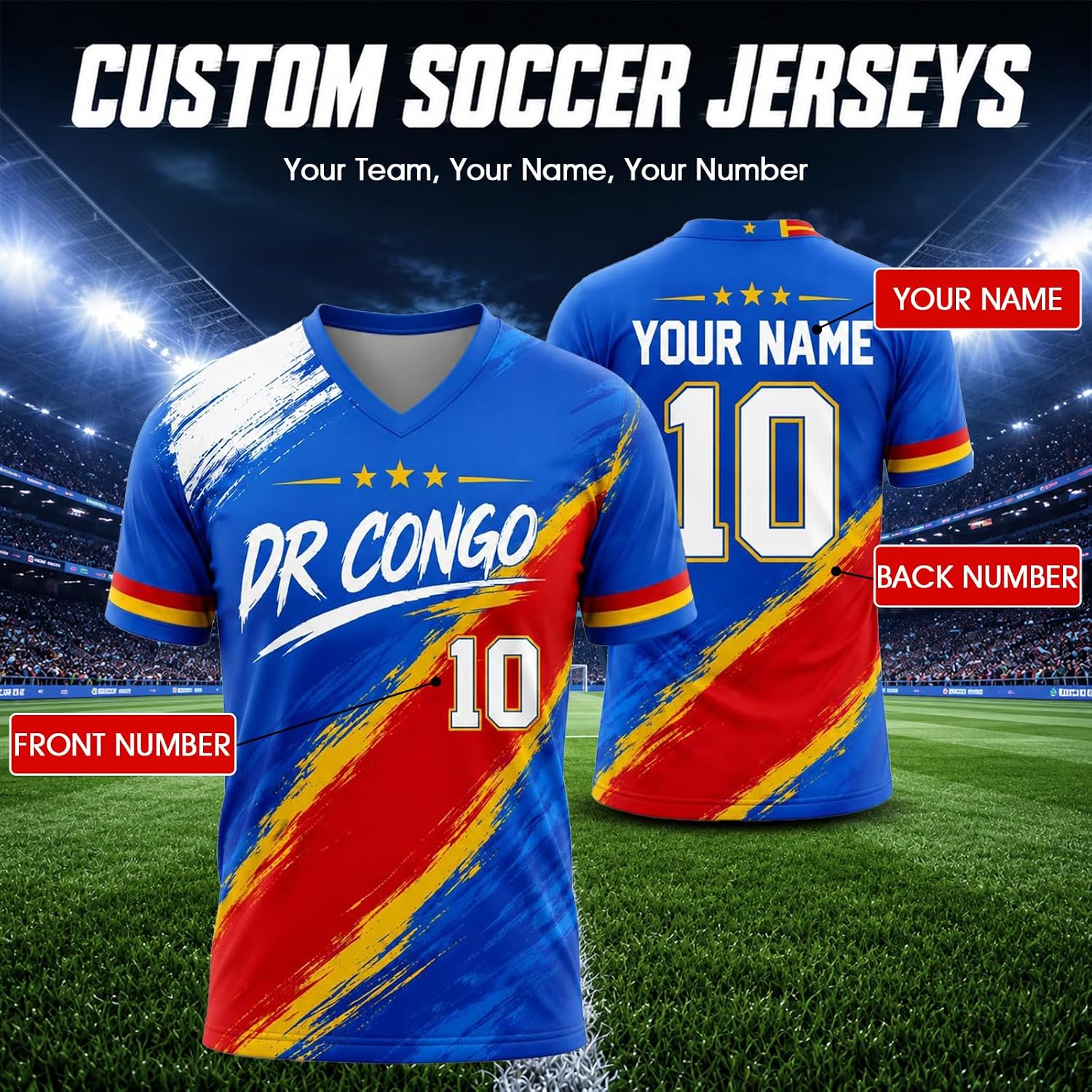 Personnalisation Maillot de Foot Enfant Adultes pour Supporters Coupe du Monde 2026, Personnalisable Maillot Foot nom, numéro, pour Entraînements, Matchs - Image 4