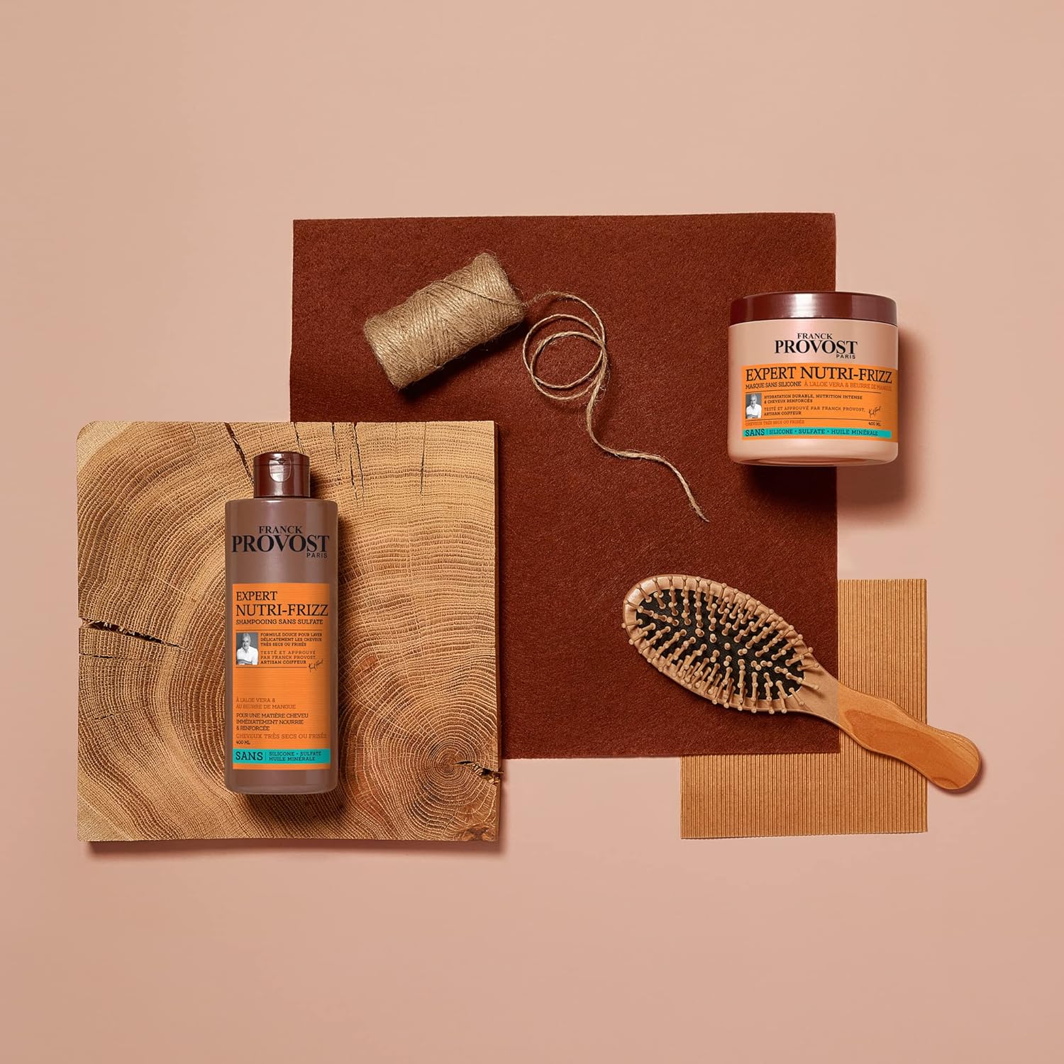 Franck Provost EXPERT NUTRI-FRIZZ Shampoing professionnel sans sulfate pour cheveux secs ou frisés - Image 3