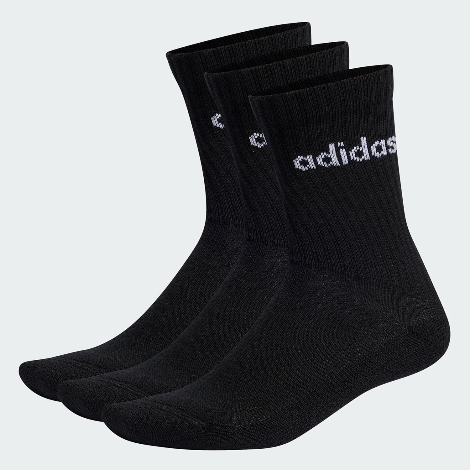 adidas Linear Crew Cushioned Socks 3 Pairs CHAUSSETTES Mixte - Image 4