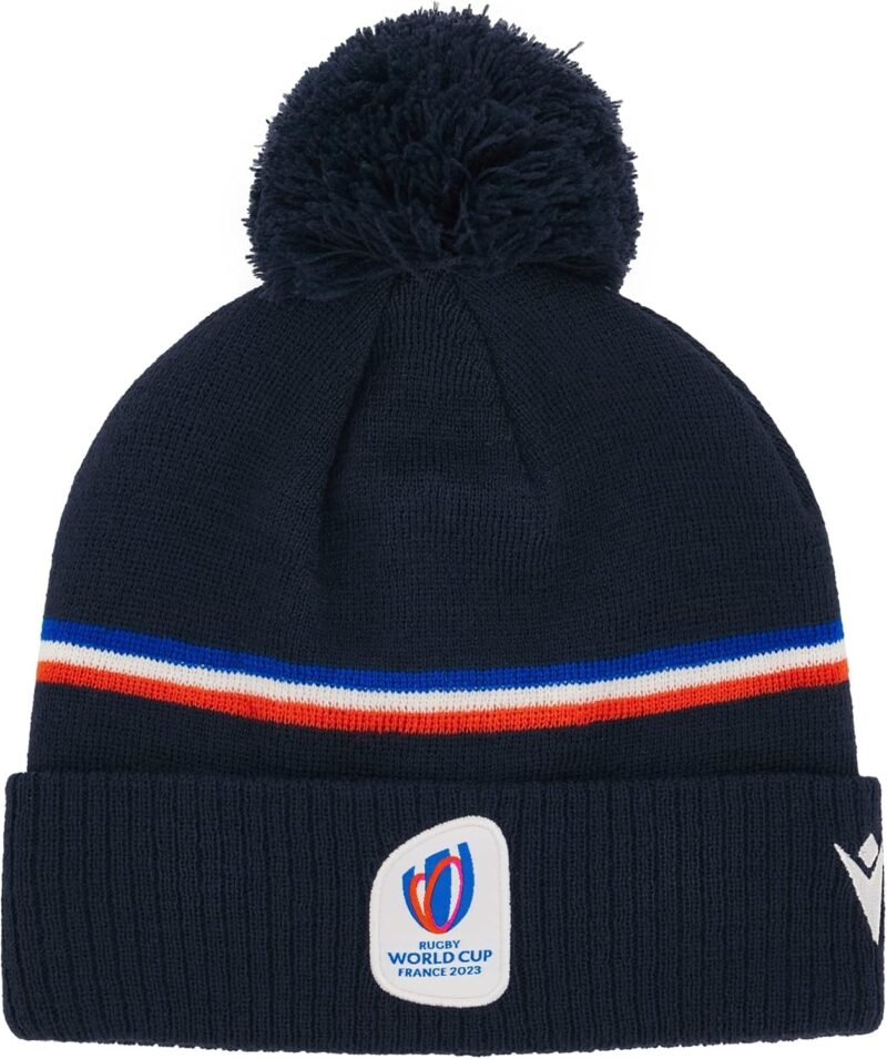 Macron Bonnet Homme Pompon France Rugby World Cup 2023 Officiel