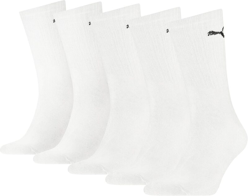 PUMA Crew Chaussettes Mixte (lot de 5)