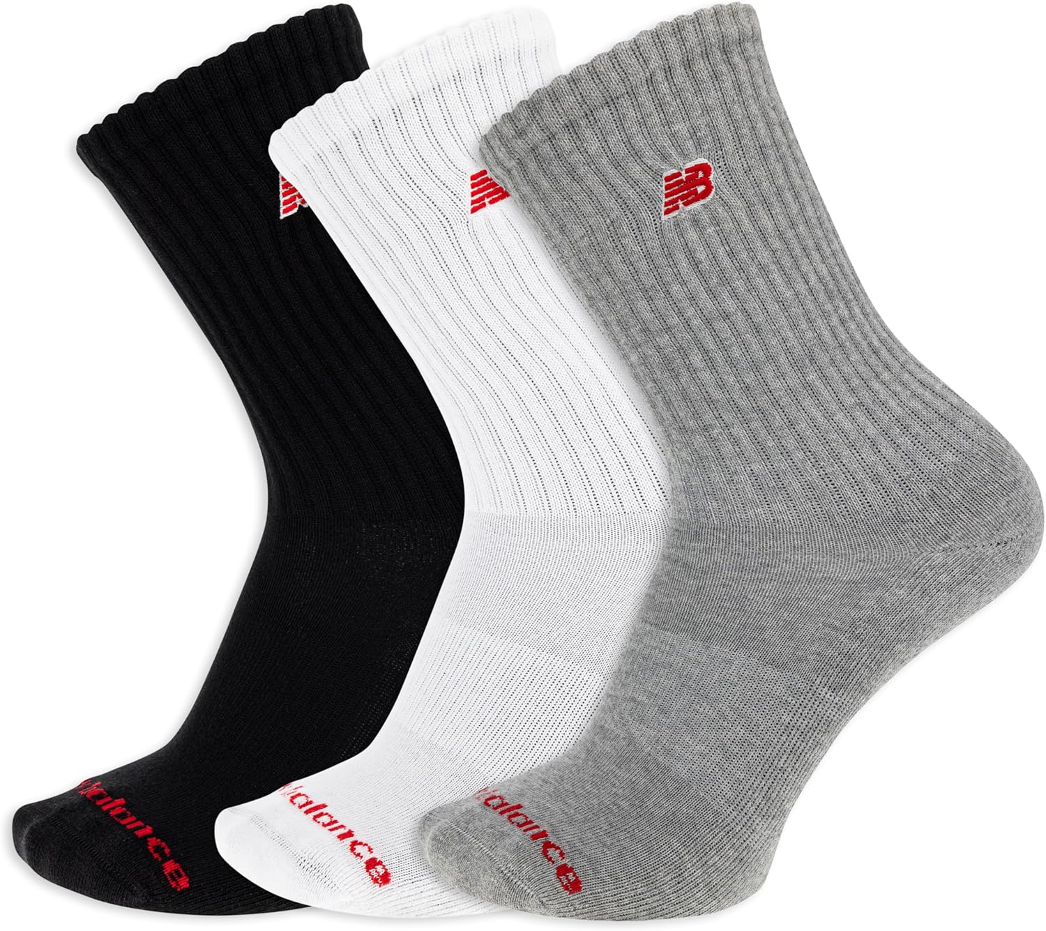 New Balance Organic Cotton Crew Socks - 3 Pairs - Arch Support SPORT ESSENTIALS CREW SOC Mixte