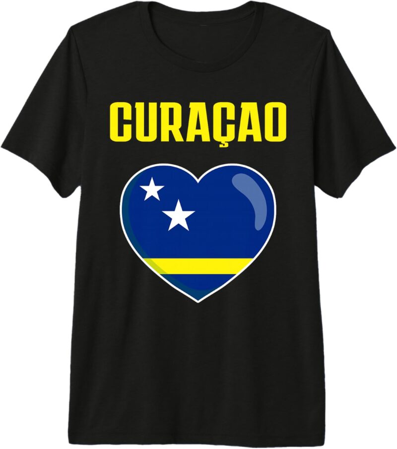 Curaçao, îles des Caraïbes, Drapeau de Curaçao T-Shirt Haut de Gamme