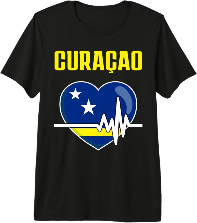 Curaçao, îles des Caraïbes, Drapeau de Curaçao T-Shirt Haut de Gamme