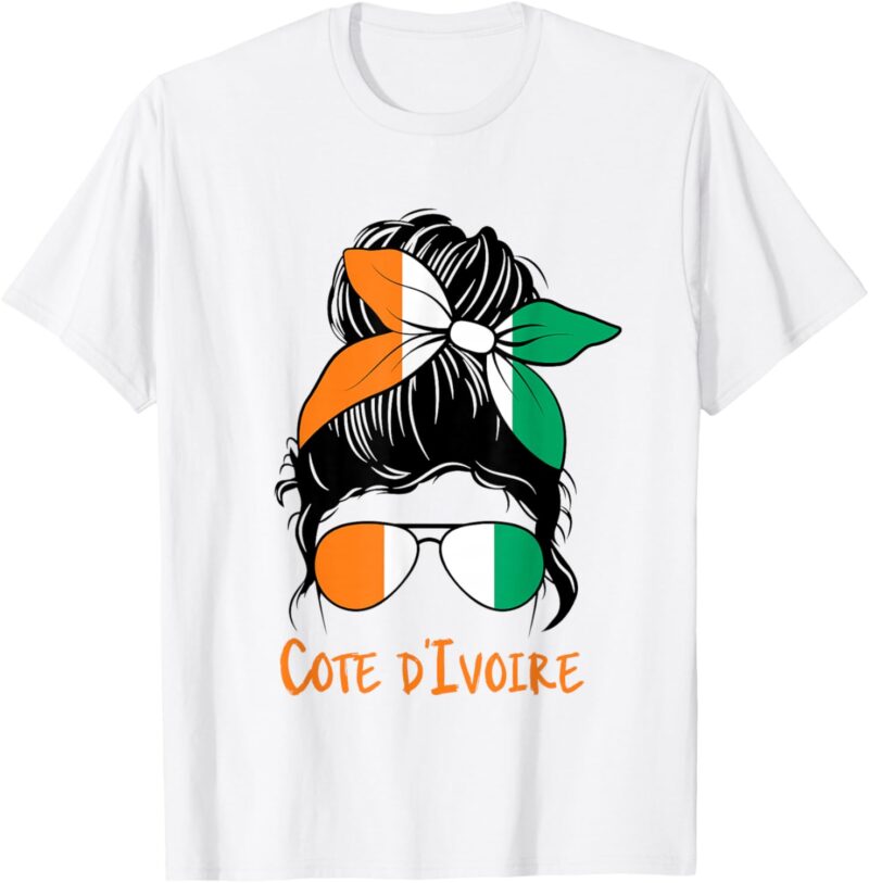Côte d'Ivoire fille ivoirienne fille cote d'ivoire femme drapeau T-Shirt