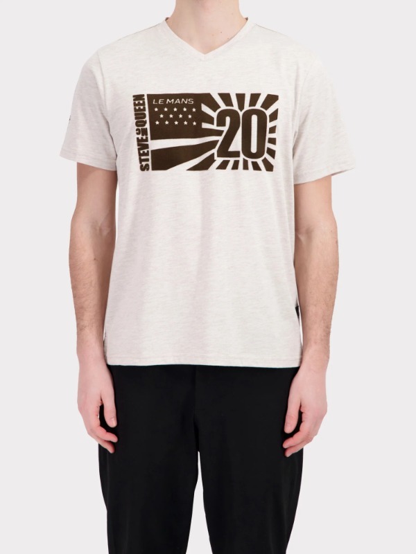 SMQ NEW FLAG TEE - SABLE CHINE