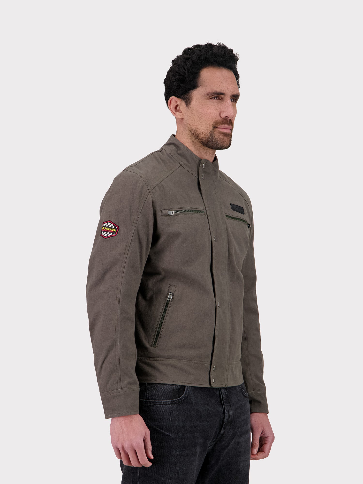 JACKET CANVAS MOTOR - DARK OLIVE - Image 2