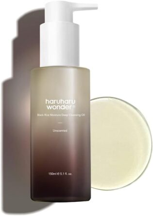 410kaXTQP-L._AC_SL1500_.jpg Haruharu Wonder | Black Rice Moisture Huile nettoyante en profondeur | Nettoyant et démaquillant visage coréen, produit végétalien et sans cruauté animale | Huile de Jojoba, Huile de Macadamia