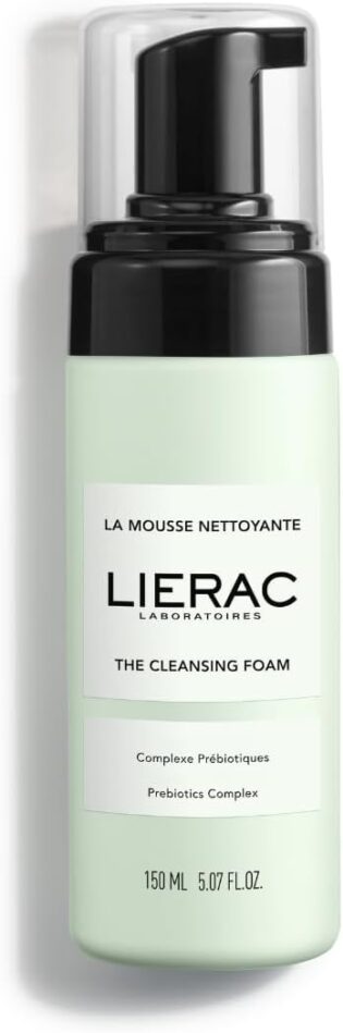 Lierac - Démaquillants - La Mousse Nettoyante 150ml - Hygiène Visage - Prébiotiques - Nettoie - Purifie - Apaise - 99% d'ingrédients d'origine naturelle - Tous types de peaux même sensibles