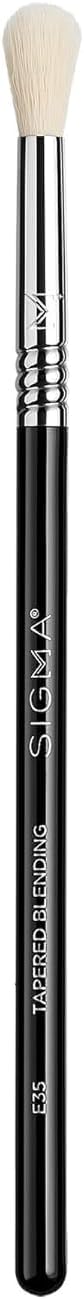 41mXCjn0saL._AC_SL1500_.jpg Sigma Beauty E35 Eyeshadow Blending Brush - Pinceau Fard à Paupières, Pour Fard à Paupières, Sourcils, Maquillage Des Yeux Et Mélange De Plis Coupés - Contour Impeccable, Pinceau De Maquillage