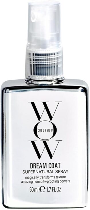 COLOR WOW - Spray Cheveux Anti-Frisottis 72H - Bouclier Anti-Humidité - Brillance Effet Mirroir - Tous Types de Cheveux - Soin Sans Rinçage Dream Coat Supernatural - Format Voyage 50 ml